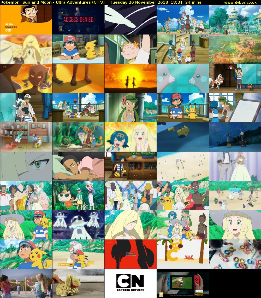 Pokemon: Sun and Moon - Ultra Adventures (CITV) Tuesday 20 November 2018 18:31 - 18:55