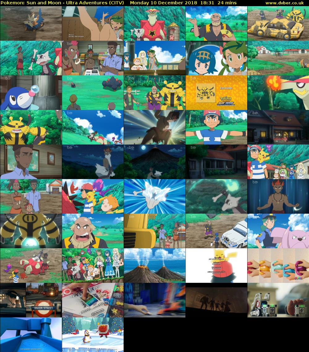 Pokemon: Sun and Moon - Ultra Adventures (CITV) Monday 10 December 2018 18:31 - 18:55