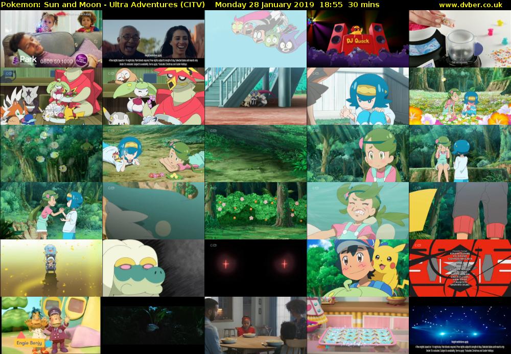 Pokemon: Sun and Moon - Ultra Adventures (CITV) Monday 28 January 2019 18:55 - 19:25