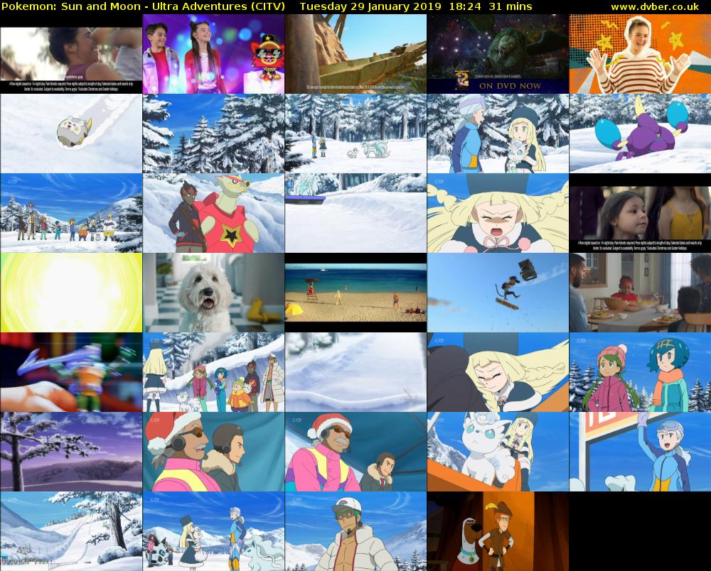 Pokemon: Sun and Moon - Ultra Adventures (CITV) Tuesday 29 January 2019 18:24 - 18:55