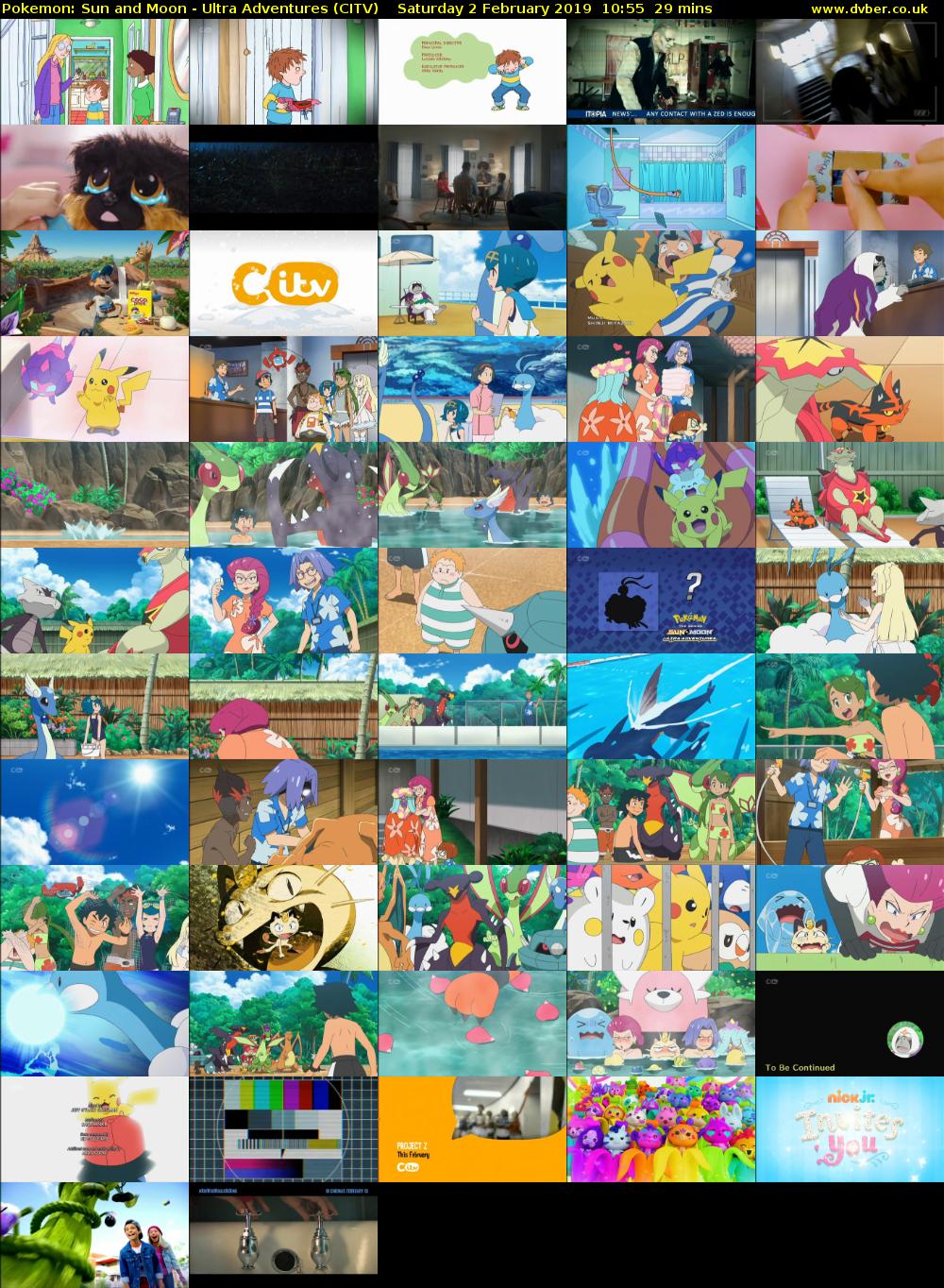 Pokemon: Sun and Moon - Ultra Adventures (CITV) Saturday 2 February 2019 10:55 - 11:24