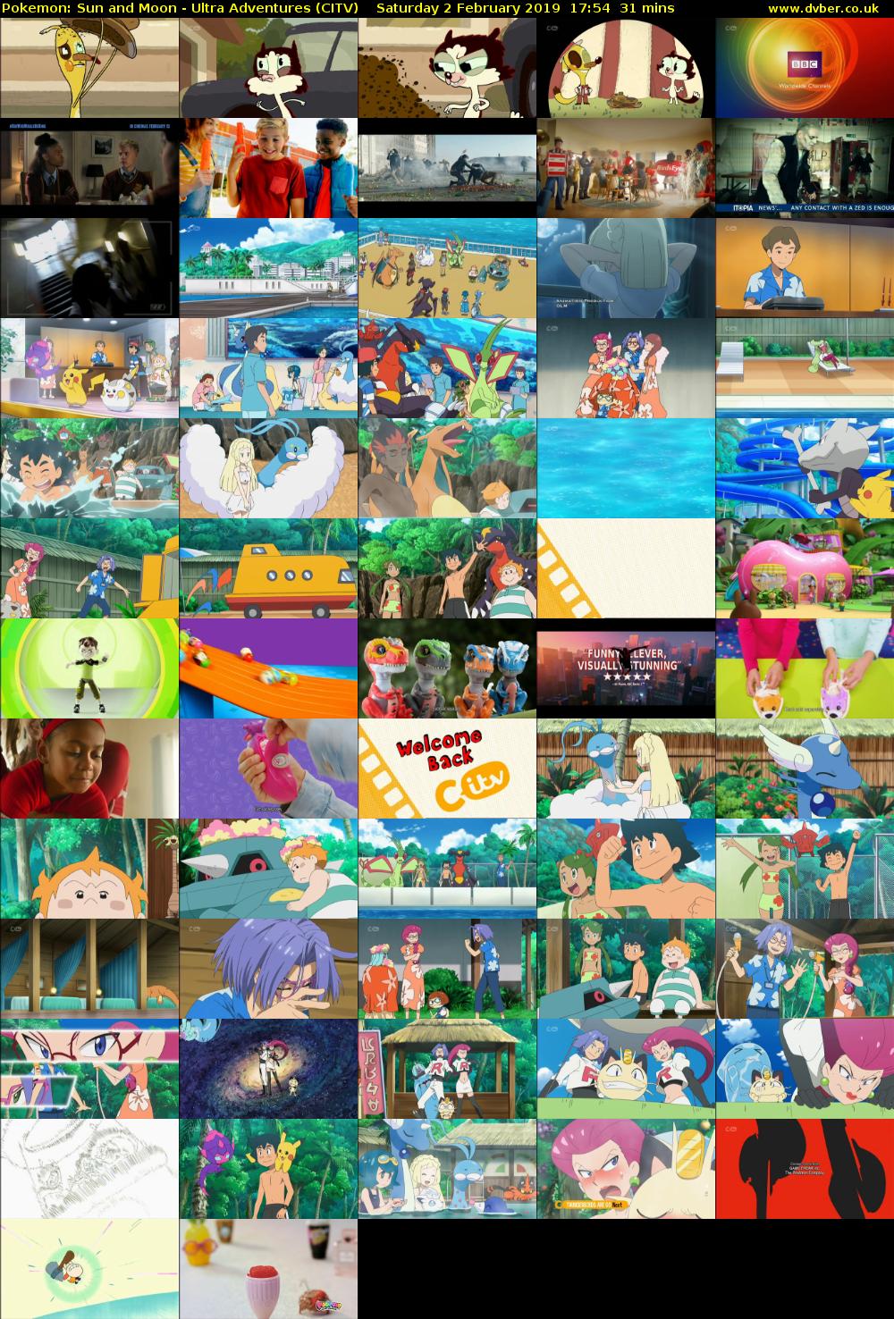 Pokemon: Sun and Moon - Ultra Adventures (CITV) Saturday 2 February 2019 17:54 - 18:25