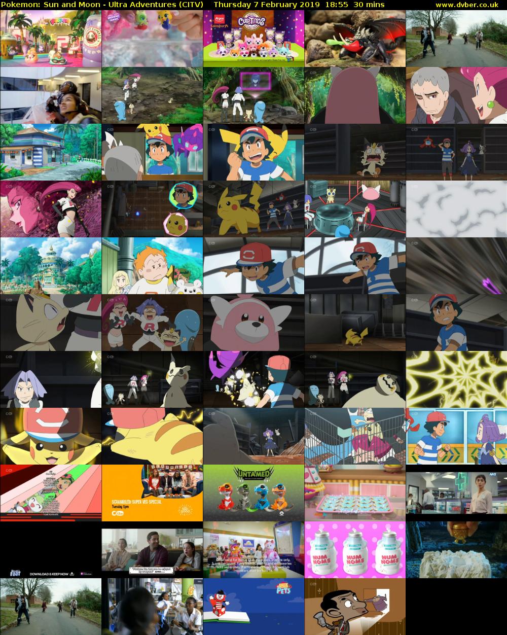 Pokemon: Sun and Moon - Ultra Adventures (CITV) Thursday 7 February 2019 18:55 - 19:25