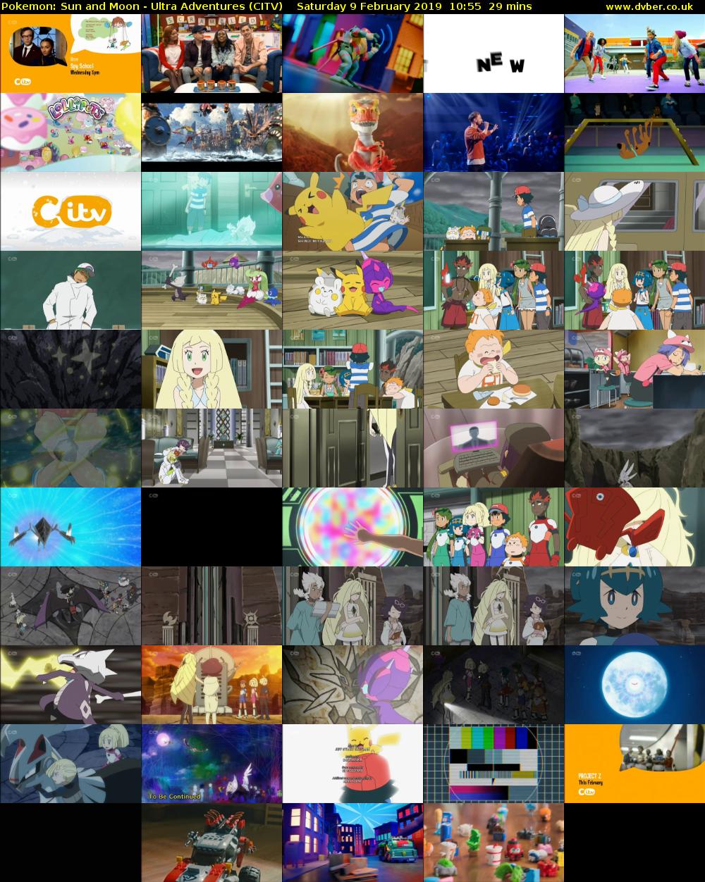 Pokemon: Sun and Moon - Ultra Adventures (CITV) Saturday 9 February 2019 10:55 - 11:24