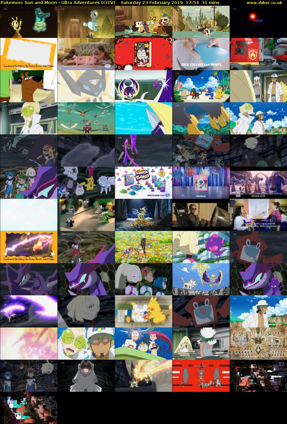 Pokemon: Sun and Moon - Ultra Adventures (CITV) Saturday 23 February 2019 17:54 - 18:25