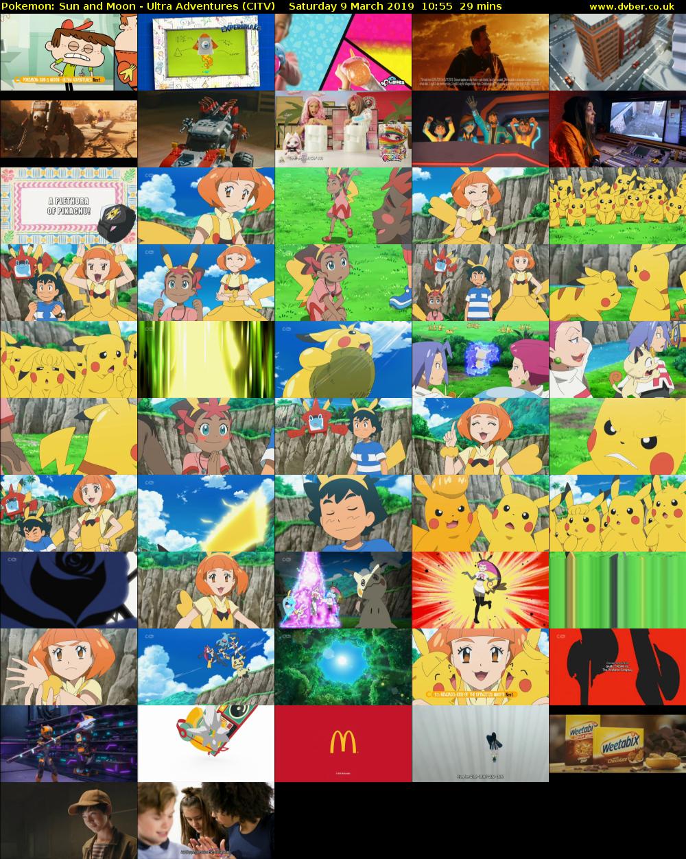 Pokemon: Sun and Moon - Ultra Adventures (CITV) Saturday 9 March 2019 10:55 - 11:24