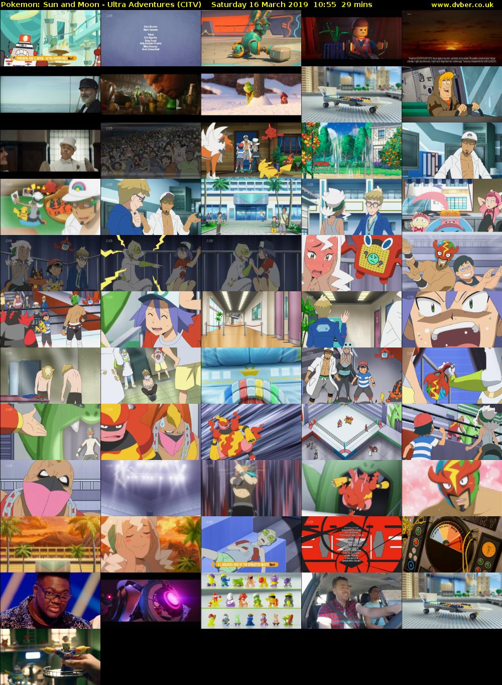 Pokemon: Sun and Moon - Ultra Adventures (CITV) Saturday 16 March 2019 10:55 - 11:24