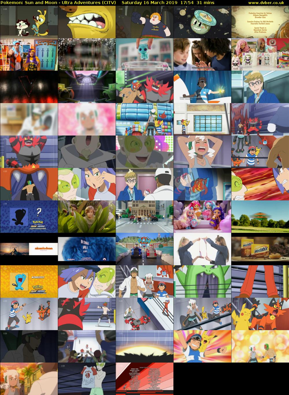 Pokemon: Sun and Moon - Ultra Adventures (CITV) Saturday 16 March 2019 17:54 - 18:25