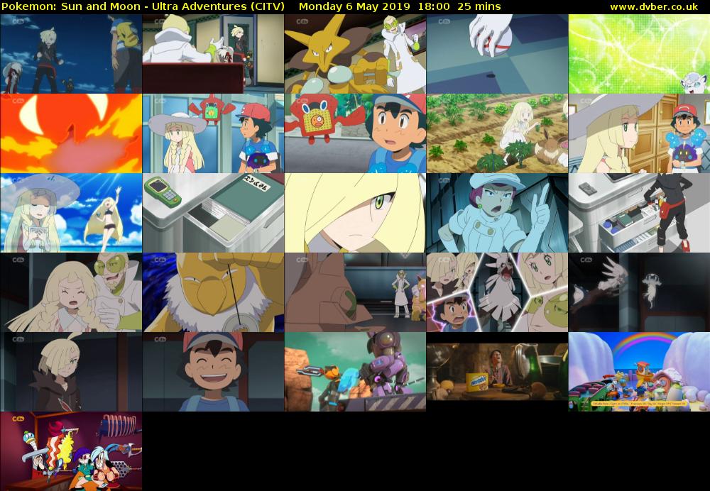 Pokemon: Sun and Moon - Ultra Adventures (CITV) Monday 6 May 2019 18:00 - 18:25