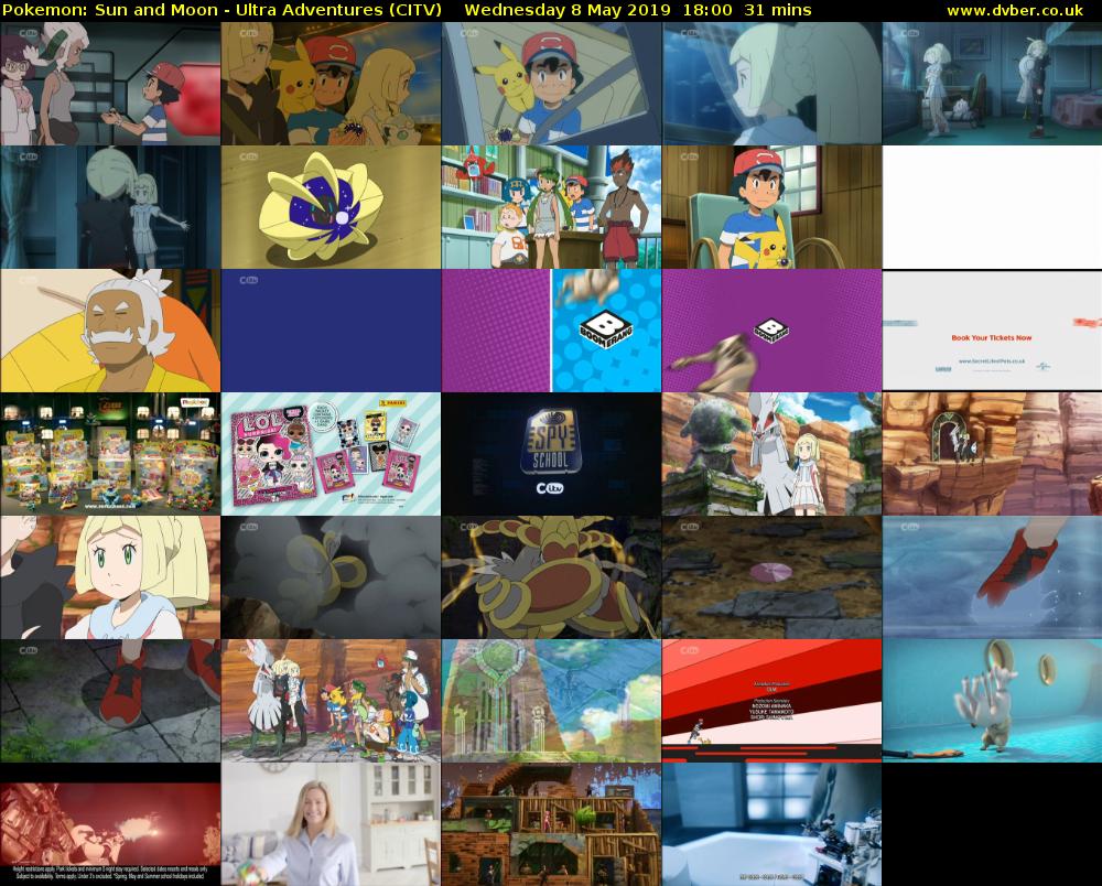 Pokemon: Sun and Moon - Ultra Adventures (CITV) Wednesday 8 May 2019 18:00 - 18:31