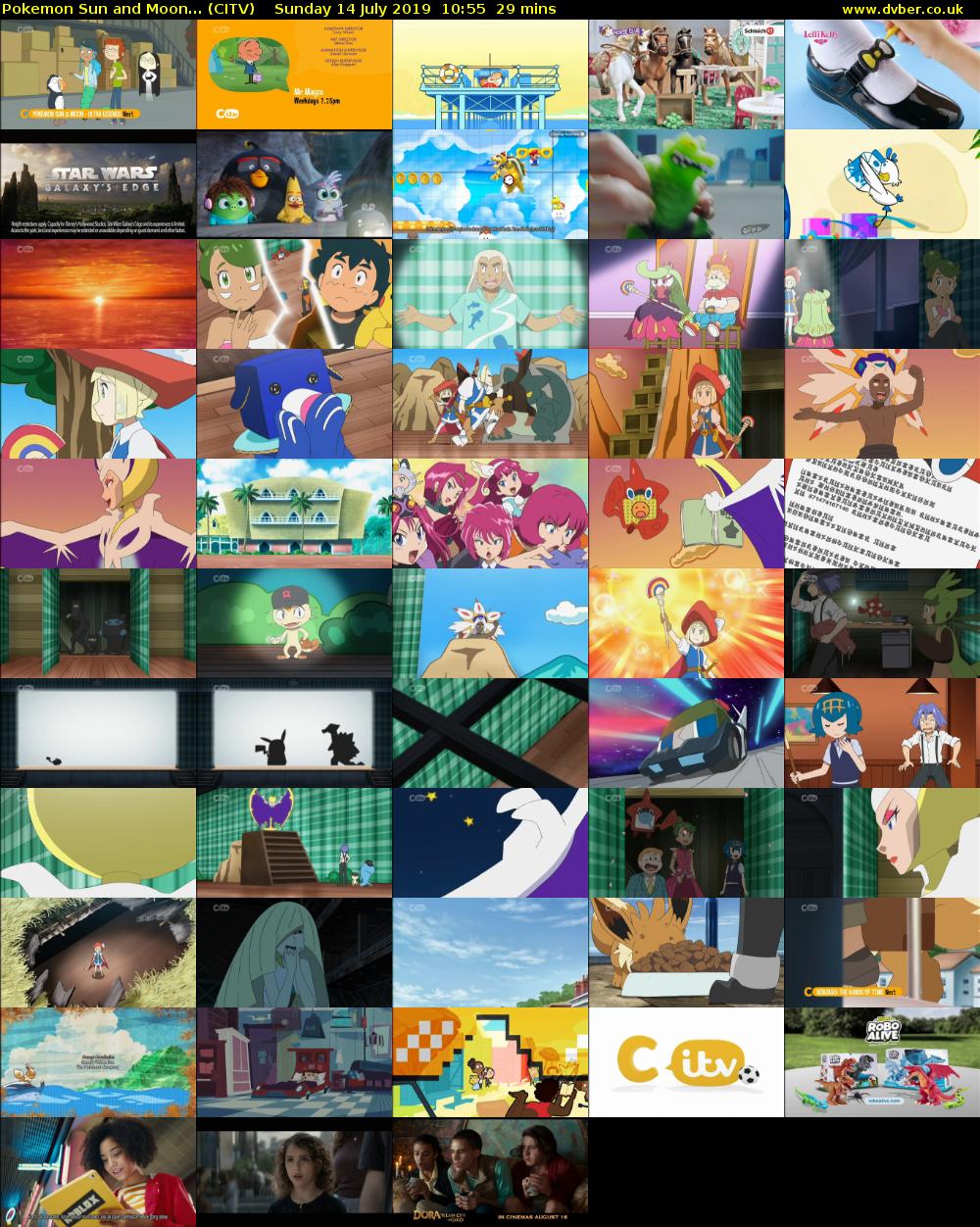 Pokemon Sun and Moon... (CITV) Sunday 14 July 2019 10:55 - 11:24