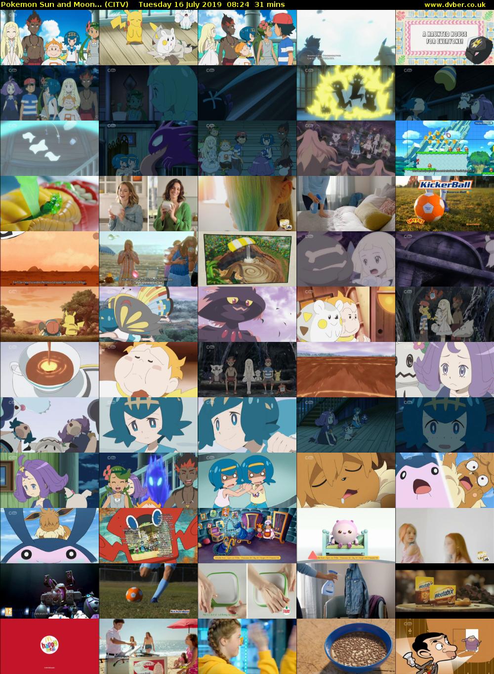 Pokemon Sun and Moon... (CITV) Tuesday 16 July 2019 08:24 - 08:55