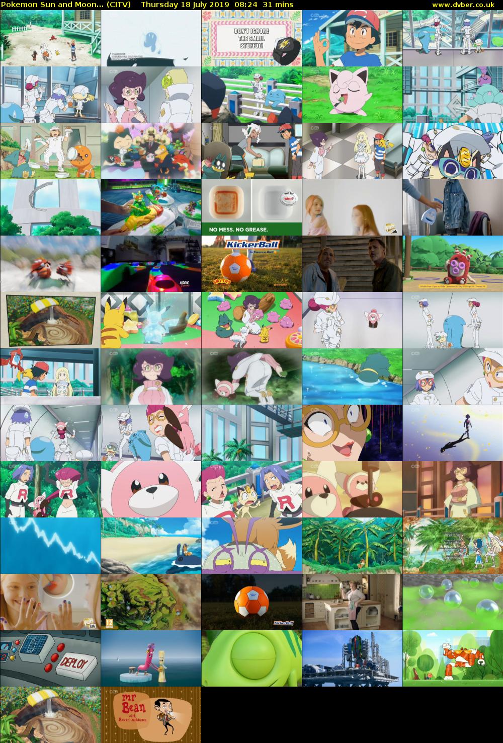 Pokemon Sun and Moon... (CITV) Thursday 18 July 2019 08:24 - 08:55