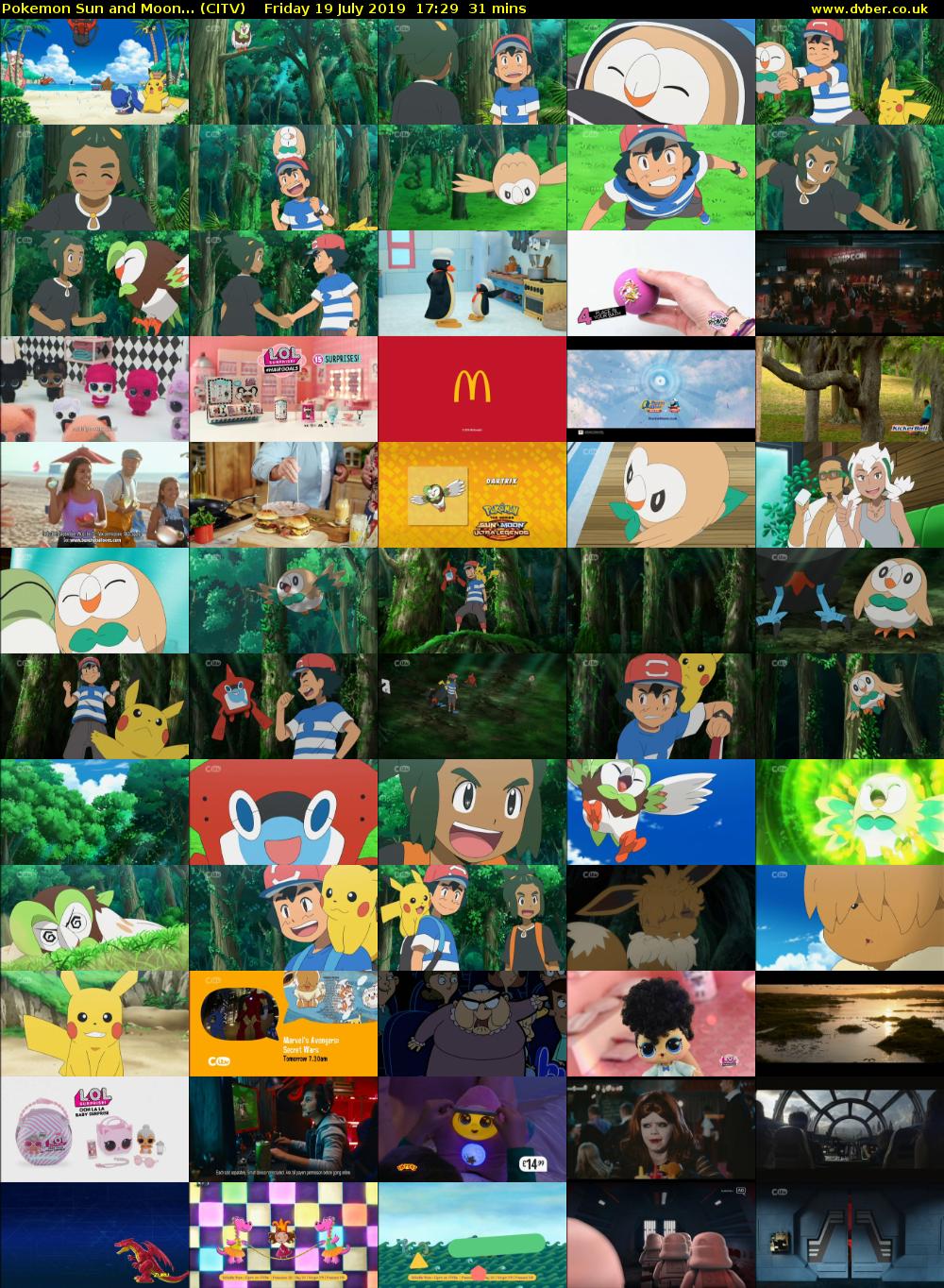Pokemon Sun and Moon... (CITV) Friday 19 July 2019 17:29 - 18:00