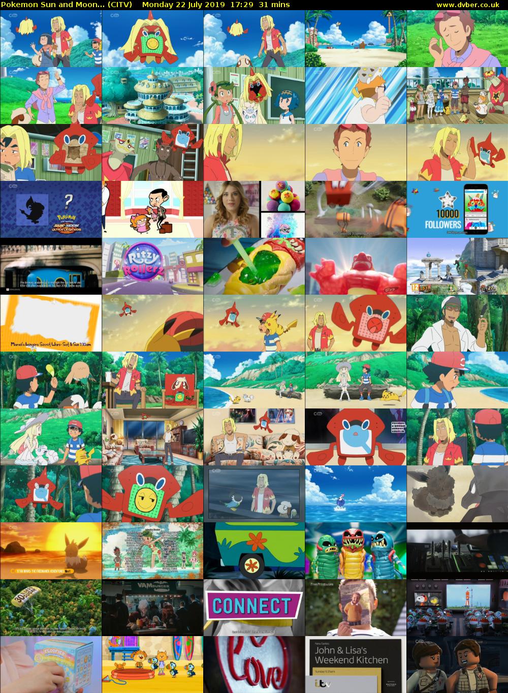 Pokemon Sun and Moon... (CITV) Monday 22 July 2019 17:29 - 18:00