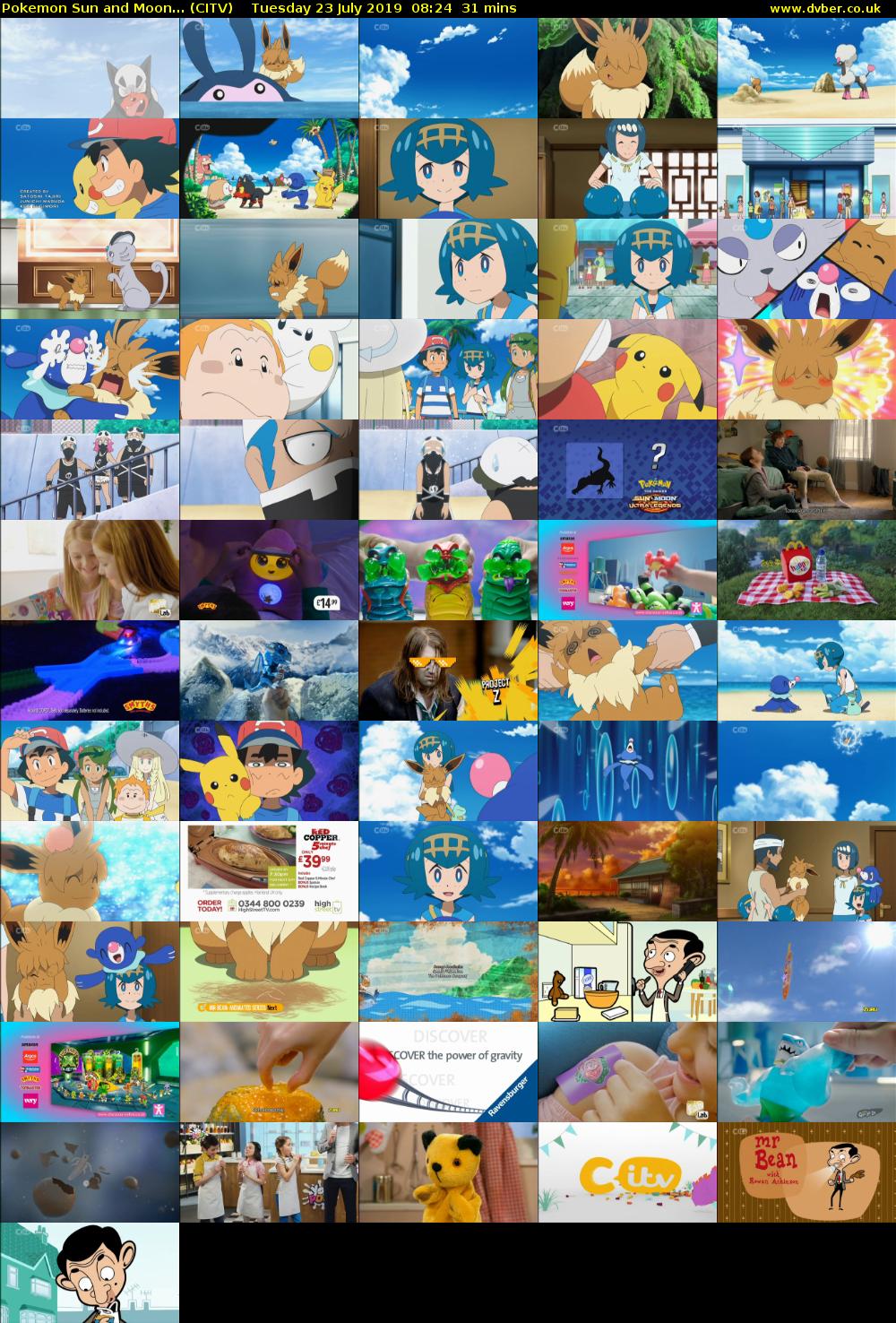Pokemon Sun and Moon... (CITV) Tuesday 23 July 2019 08:24 - 08:55