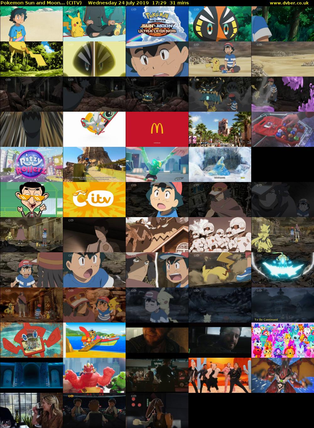 Pokemon Sun and Moon... (CITV) Wednesday 24 July 2019 17:29 - 18:00
