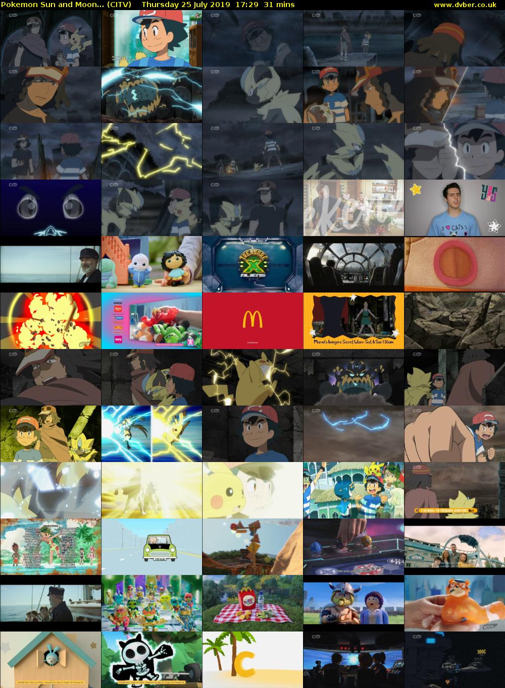 Pokemon Sun and Moon... (CITV) Thursday 25 July 2019 17:29 - 18:00