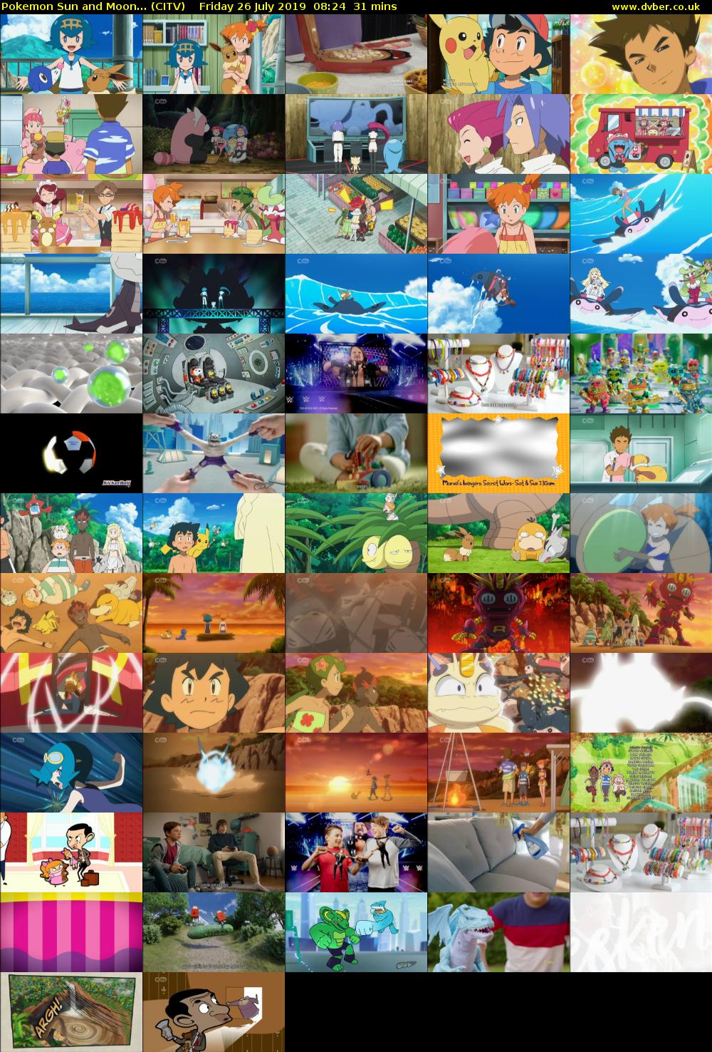 Pokemon Sun and Moon... (CITV) Friday 26 July 2019 08:24 - 08:55