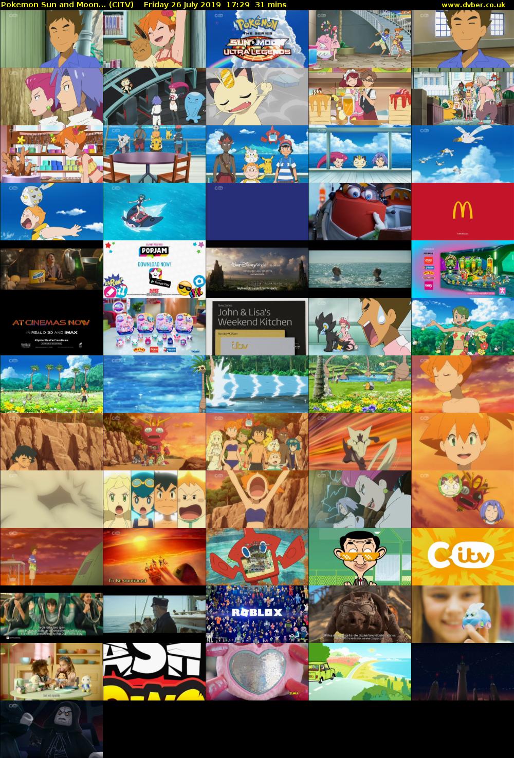 Pokemon Sun and Moon... (CITV) Friday 26 July 2019 17:29 - 18:00