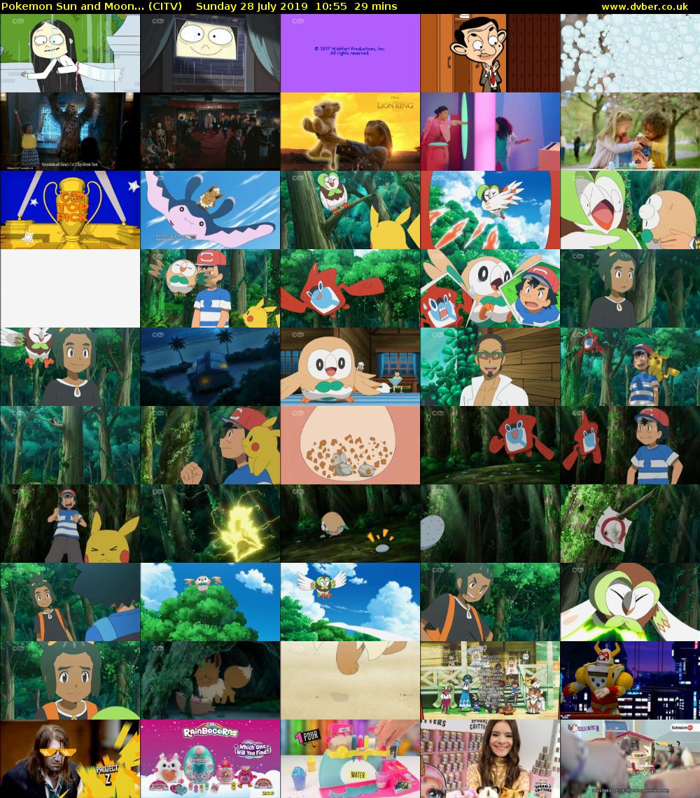 Pokemon Sun and Moon... (CITV) Sunday 28 July 2019 10:55 - 11:24
