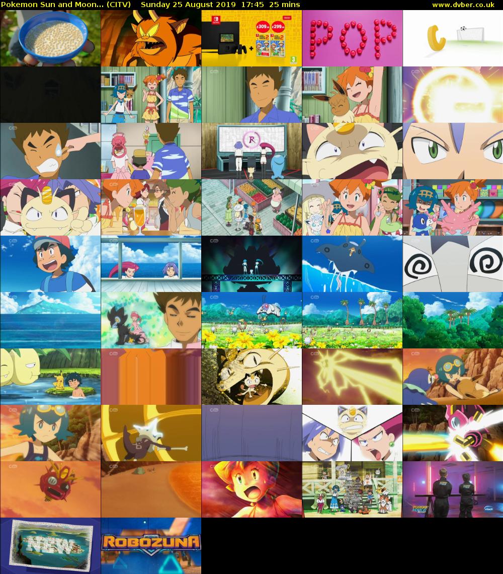Pokemon Sun and Moon... (CITV) Sunday 25 August 2019 17:45 - 18:10
