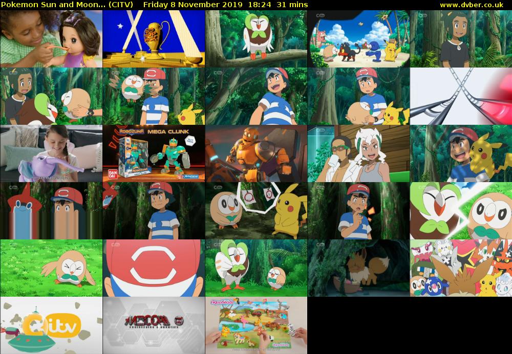 Pokemon Sun and Moon... (CITV) Friday 8 November 2019 18:24 - 18:55