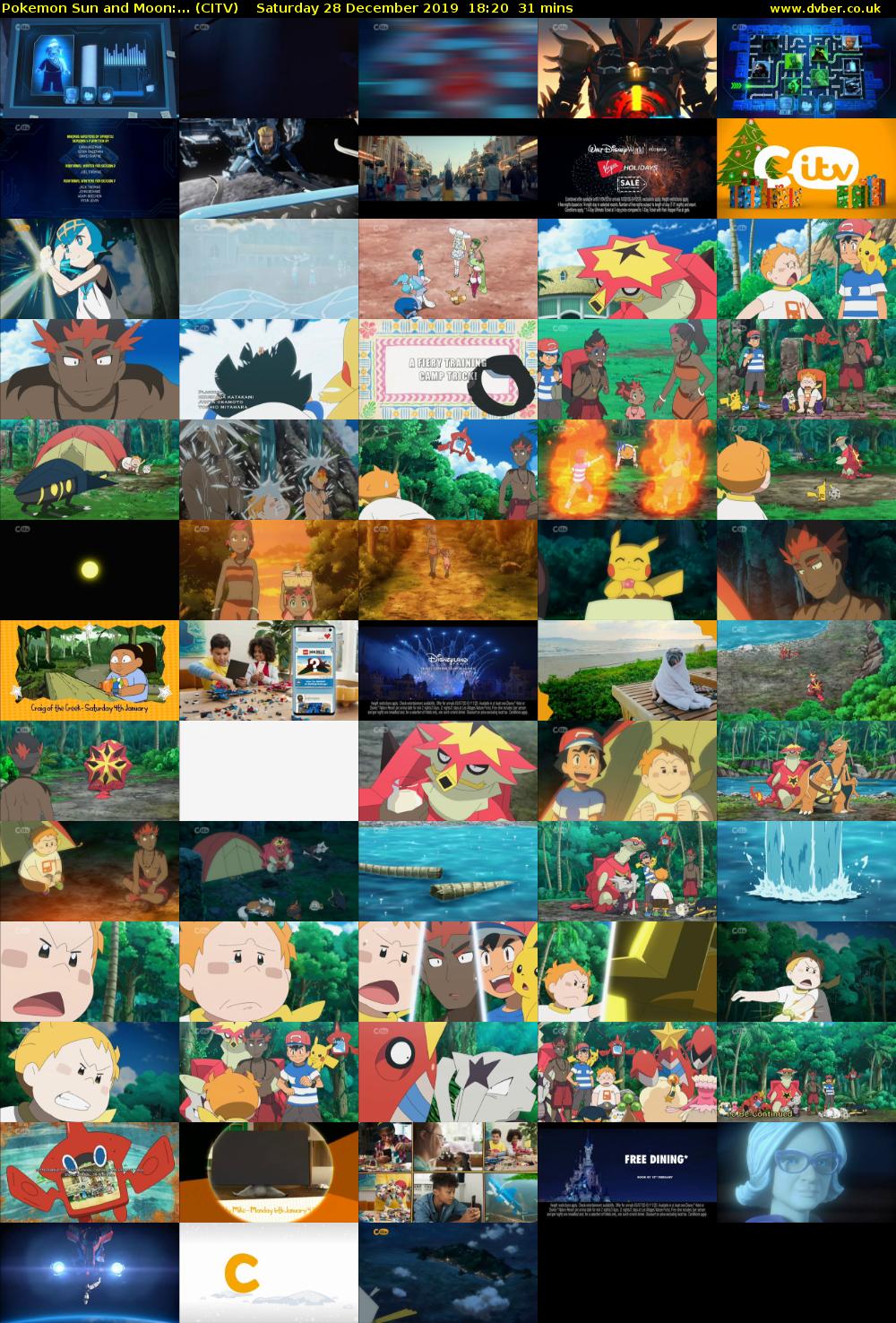 Pokemon Sun and Moon:... (CITV) Saturday 28 December 2019 18:20 - 18:51