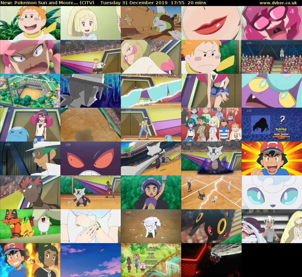Pokemon Sun and Moon:... (CITV) Tuesday 31 December 2019 17:55 - 18:15