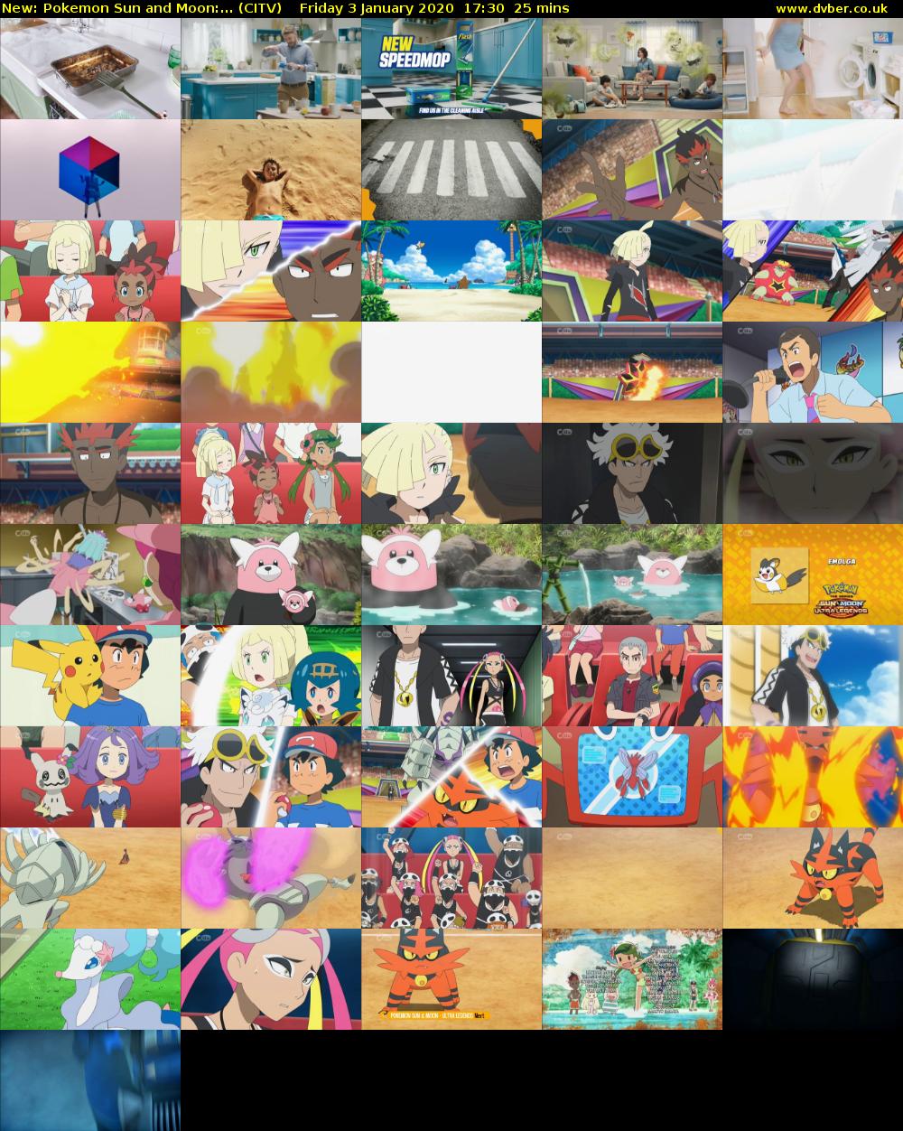Pokemon Sun and Moon:... (CITV) Friday 3 January 2020 17:30 - 17:55
