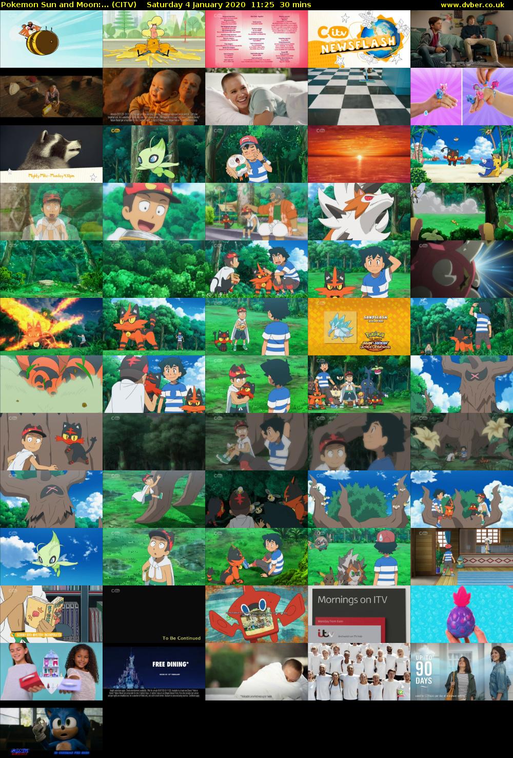 Pokemon Sun and Moon:... (CITV) Saturday 4 January 2020 11:25 - 11:55