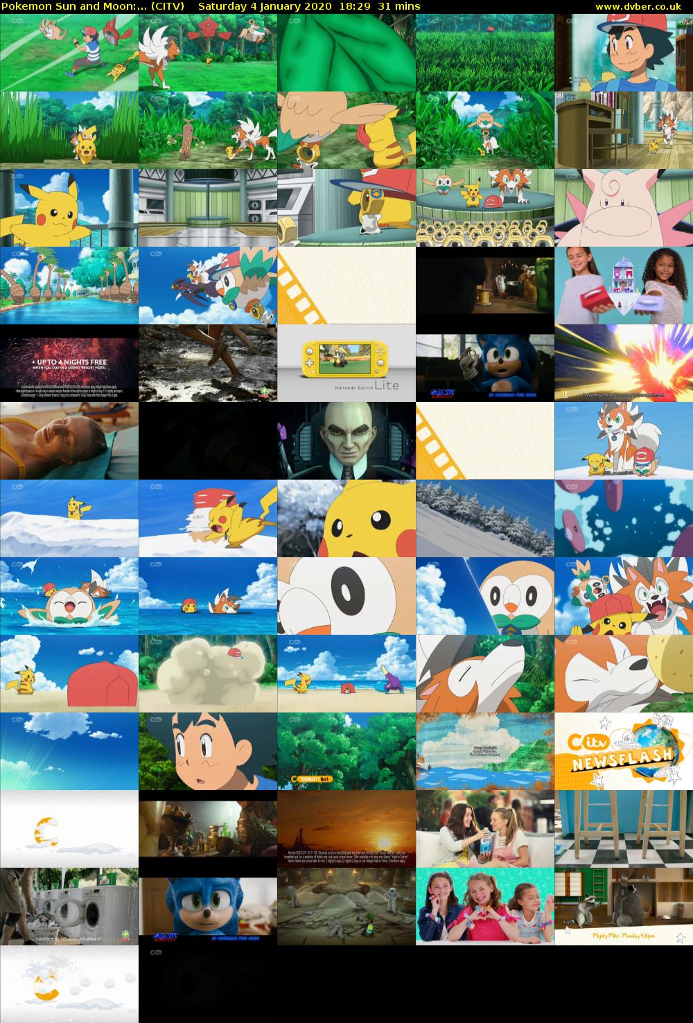 Pokemon Sun and Moon:... (CITV) Saturday 4 January 2020 18:29 - 19:00