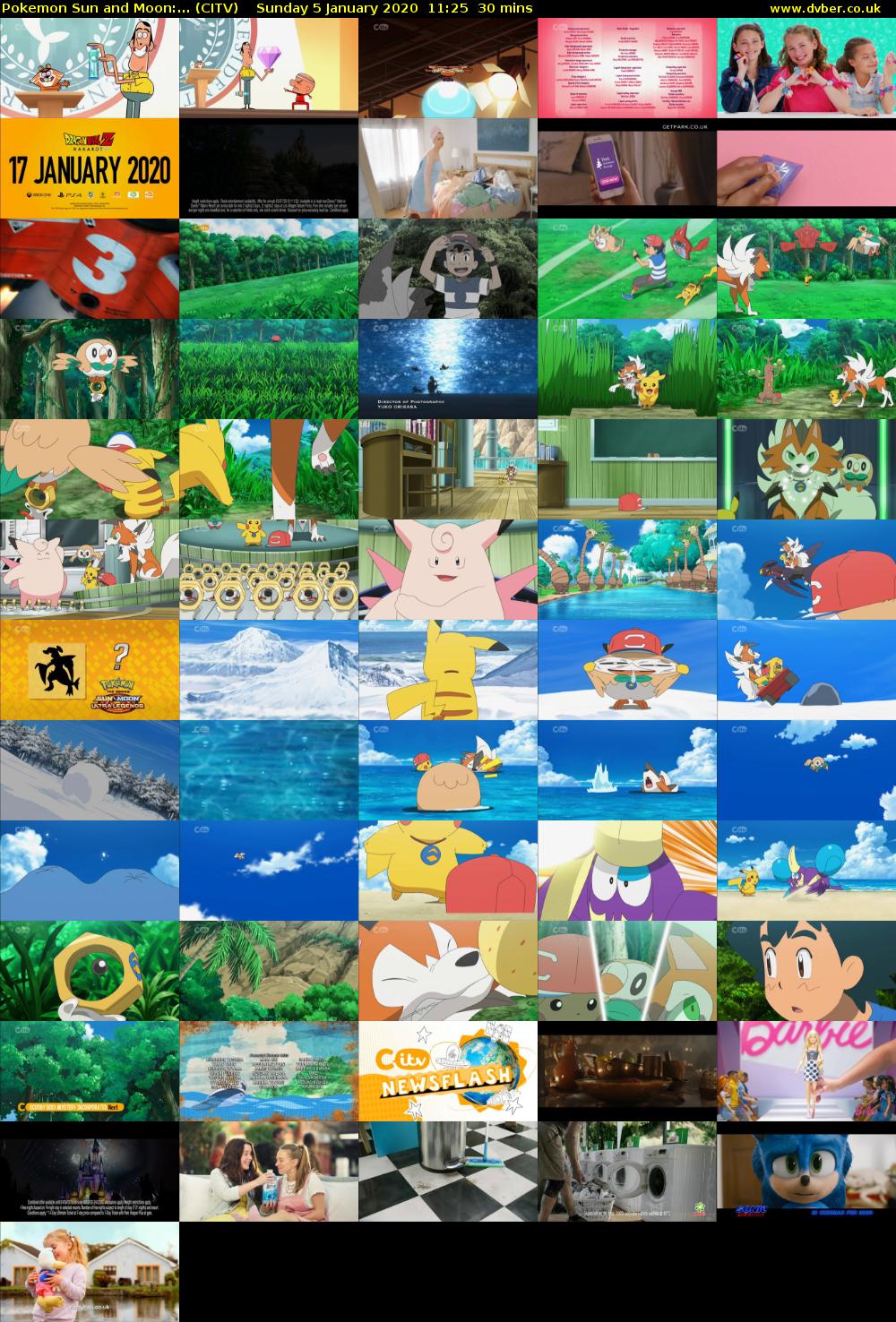 Pokemon Sun and Moon:... (CITV) Sunday 5 January 2020 11:25 - 11:55