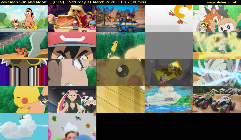 Pokemon Sun and Moon:... (CITV) Saturday 21 March 2020 11:25 - 11:55