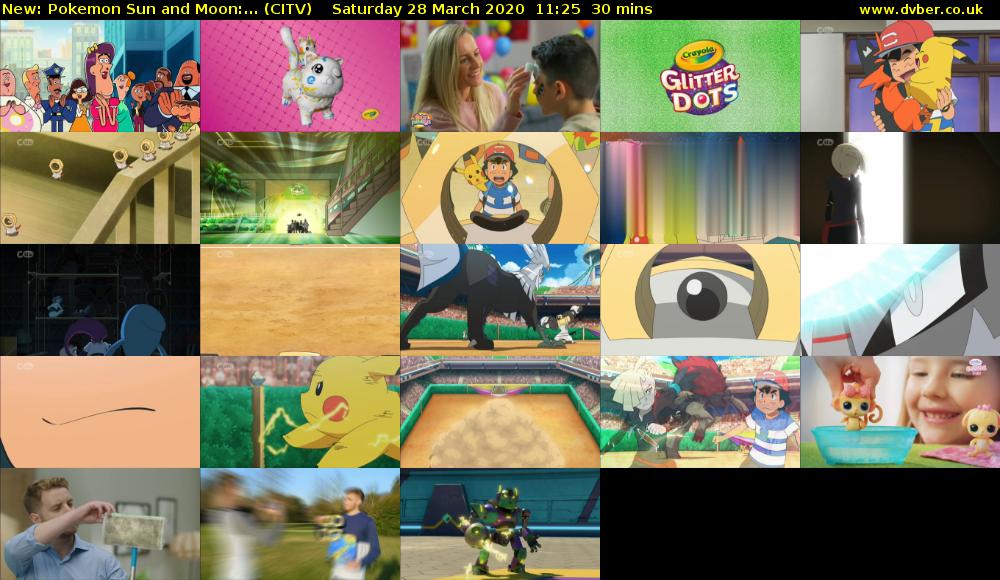 Pokemon Sun and Moon:... (CITV) Saturday 28 March 2020 11:25 - 11:55