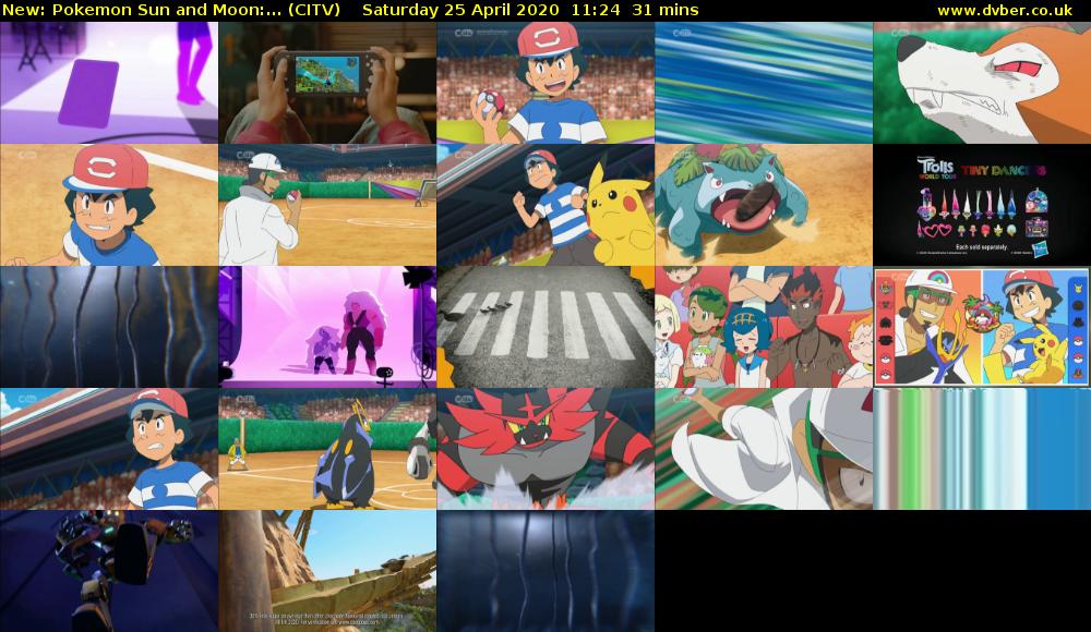 Pokemon Sun and Moon:... (CITV) Saturday 25 April 2020 11:24 - 11:55