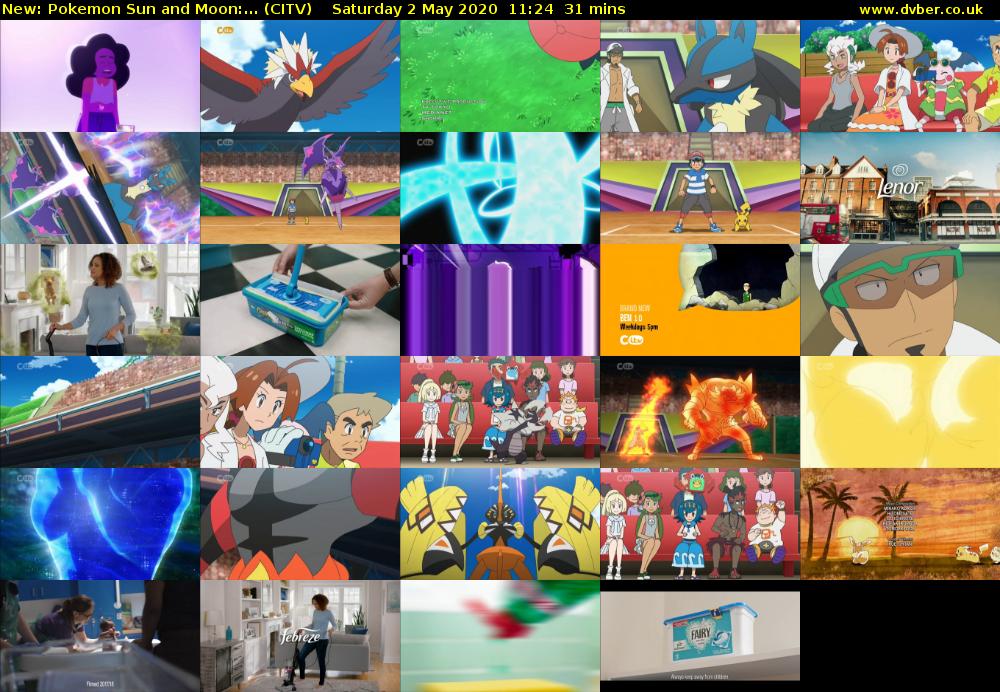 Pokemon Sun and Moon:... (CITV) Saturday 2 May 2020 11:24 - 11:55