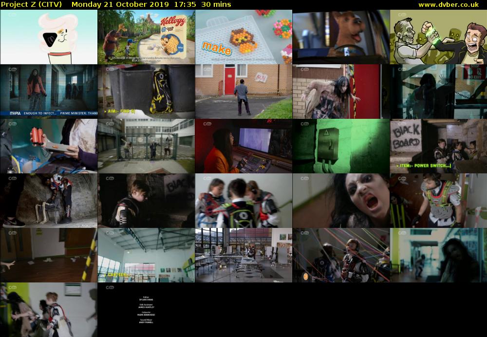 Project Z (CITV) Monday 21 October 2019 17:35 - 18:05