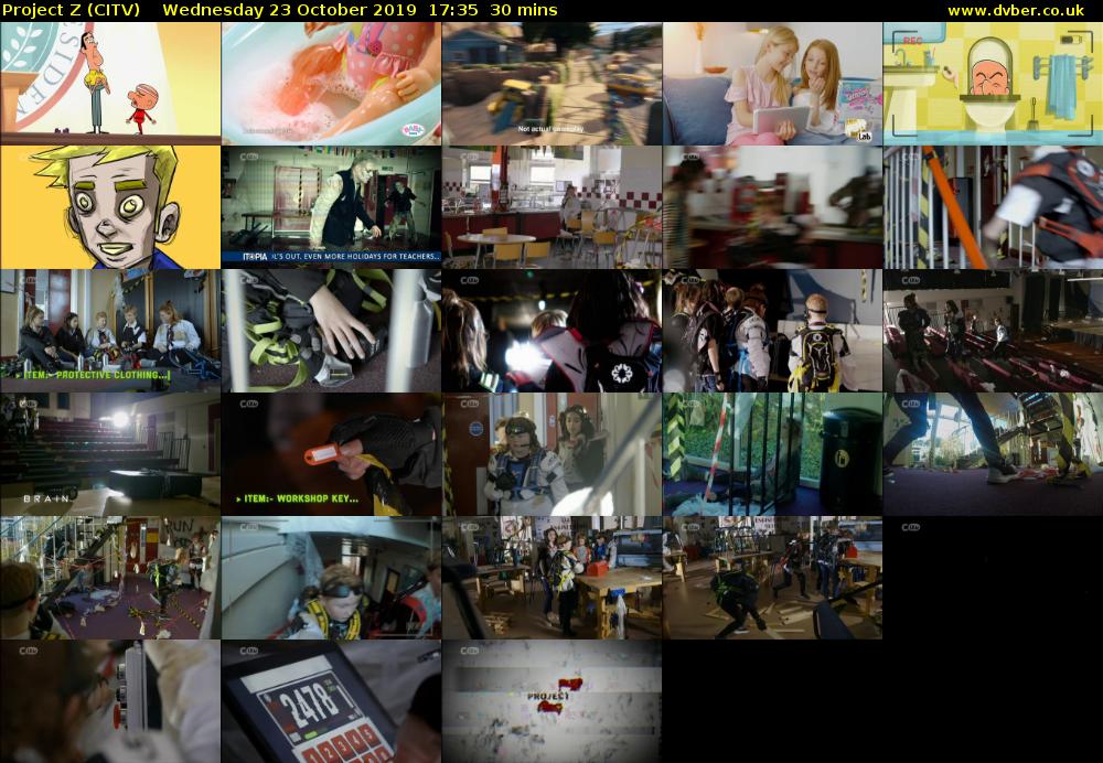 Project Z (CITV) Wednesday 23 October 2019 17:35 - 18:05