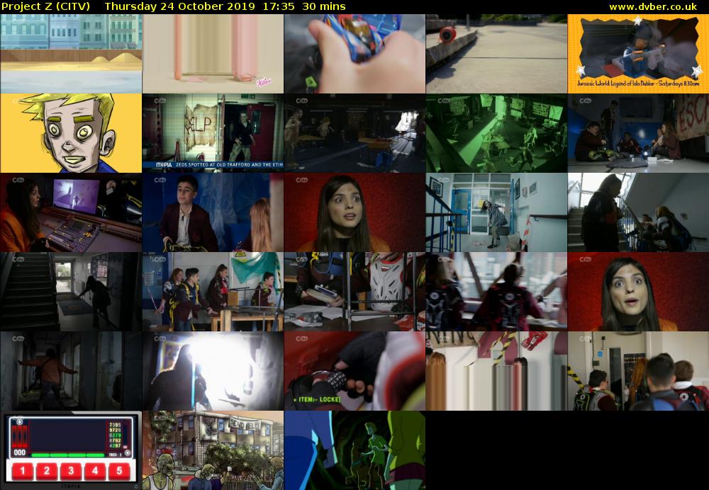Project Z (CITV) Thursday 24 October 2019 17:35 - 18:05
