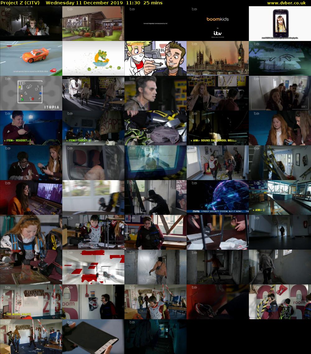 Project Z (CITV) Wednesday 11 December 2019 11:30 - 11:55