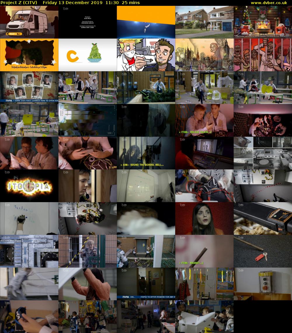 Project Z (CITV) Friday 13 December 2019 11:30 - 11:55
