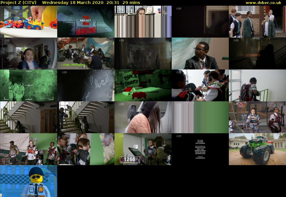 Project Z (CITV) Wednesday 18 March 2020 20:31 - 21:00