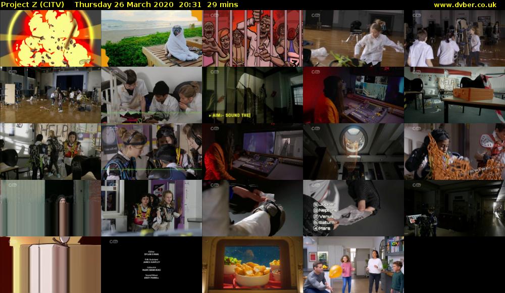 Project Z (CITV) Thursday 26 March 2020 20:31 - 21:00