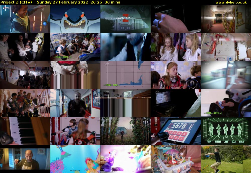 Project Z (CITV) Sunday 27 February 2022 20:25 - 20:55