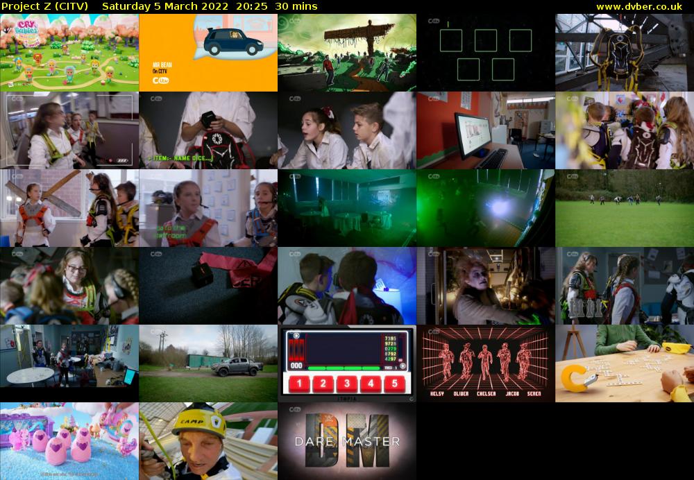 Project Z (CITV) Saturday 5 March 2022 20:25 - 20:55