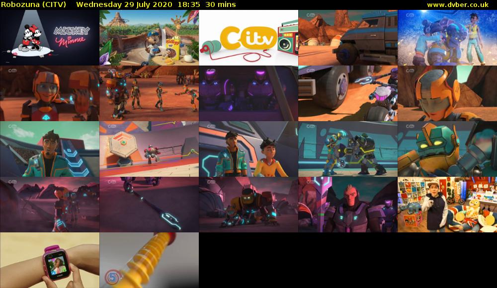 Robozuna (CITV) Wednesday 29 July 2020 18:35 - 19:05