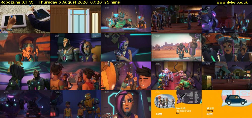 Robozuna (CITV) Thursday 6 August 2020 07:20 - 07:45