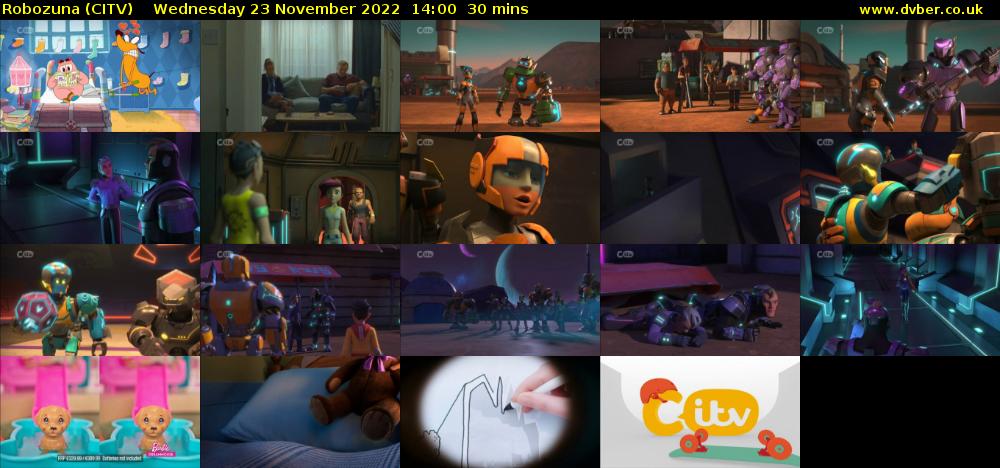Robozuna (CITV) Wednesday 23 November 2022 14:00 - 14:30