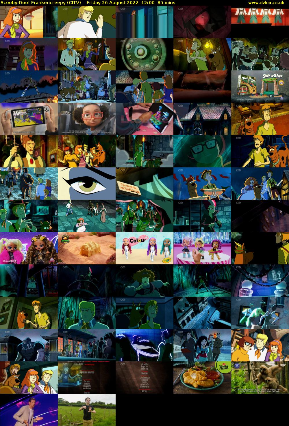 Scooby-Doo! Frankencreepy (CITV) Friday 26 August 2022 12:00 - 13:25